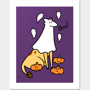 Spooky Ghost Giraffe Posters and Art